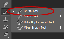 Select the Brush Tool.