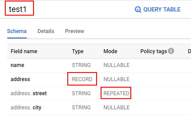 빅쿼리(BigQuery)의 Array(repeated) 과 Struct(nested) 타입 완전 정복