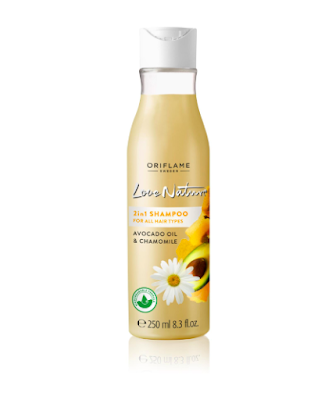 Love Nature 2in1 Shampoo for All Hair Types Avocado Oil & Chamomile