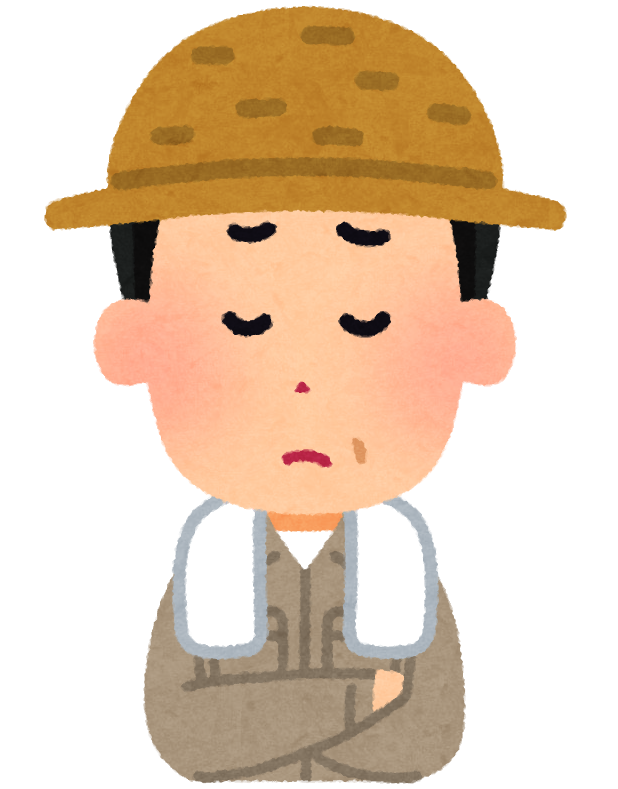 いろいろな表情の農家の男性のイラスト ひらめいた顔 焦った顔 驚いた顔 悩んだ顔 かわいいフリー素材集 いらすとや