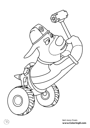 Roxy from Pupstruction coloring page