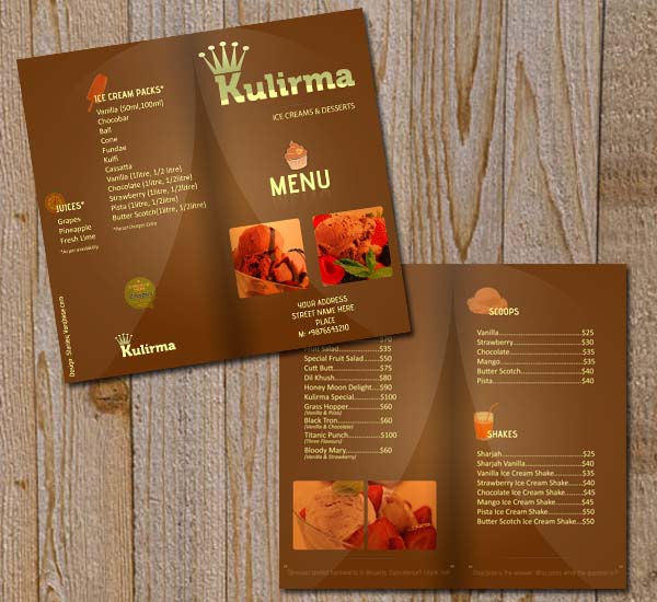 plantilla para crear menus de restaurantes gratis