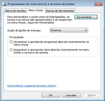 como exibir o Menu Executar no Windows7