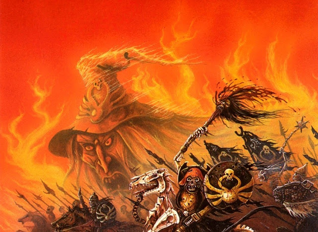 John Blanche painting of Revenge of the Lichemaster (detail) 1986