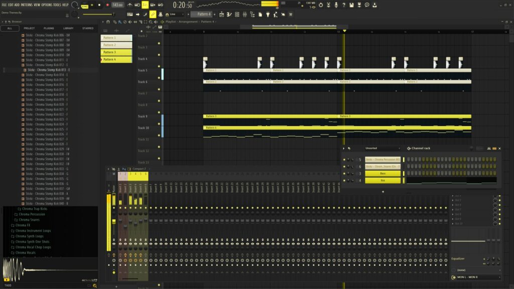 7. Highlight Yellow - Tema para FL Studio 21 Grátis