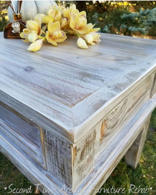 Rustic Pine Table Makeover with #Weatherwood