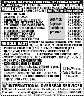 FOR Offshore  project jobs