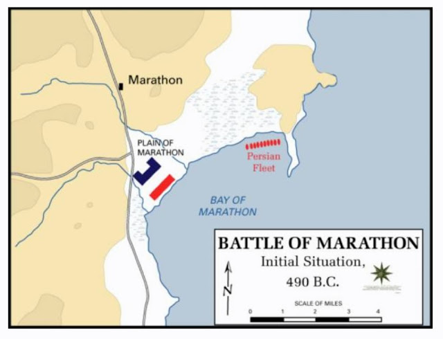 Первоначальная расстановка сил в битве при Марафоне
