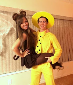 Couples Halloween Costume Curious George and Yellow Hat Man