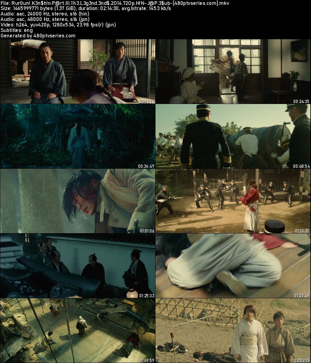 Watch Online Free Rurouni Kenshin: The Legend Ends (2014) Full Hindi Dual Audio Movie Download 480p 720p BluRay