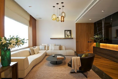 Desain ruang keluarga rumah mewah minimalis lantai atas