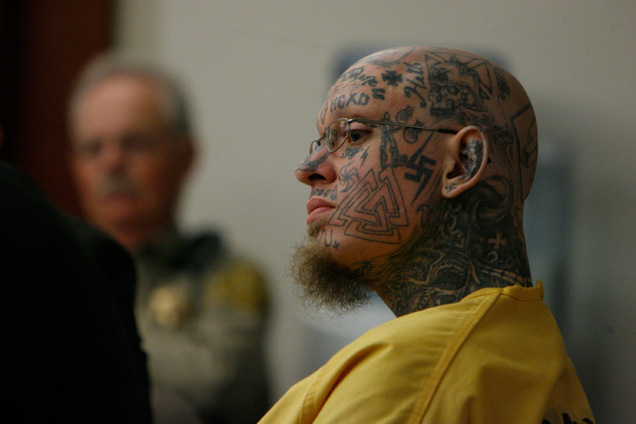 Skin Head Forehead Tattoo Prejudicial to Skin Head on Trial for Murder?