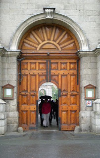 Trinity College Gate in Central Dublin