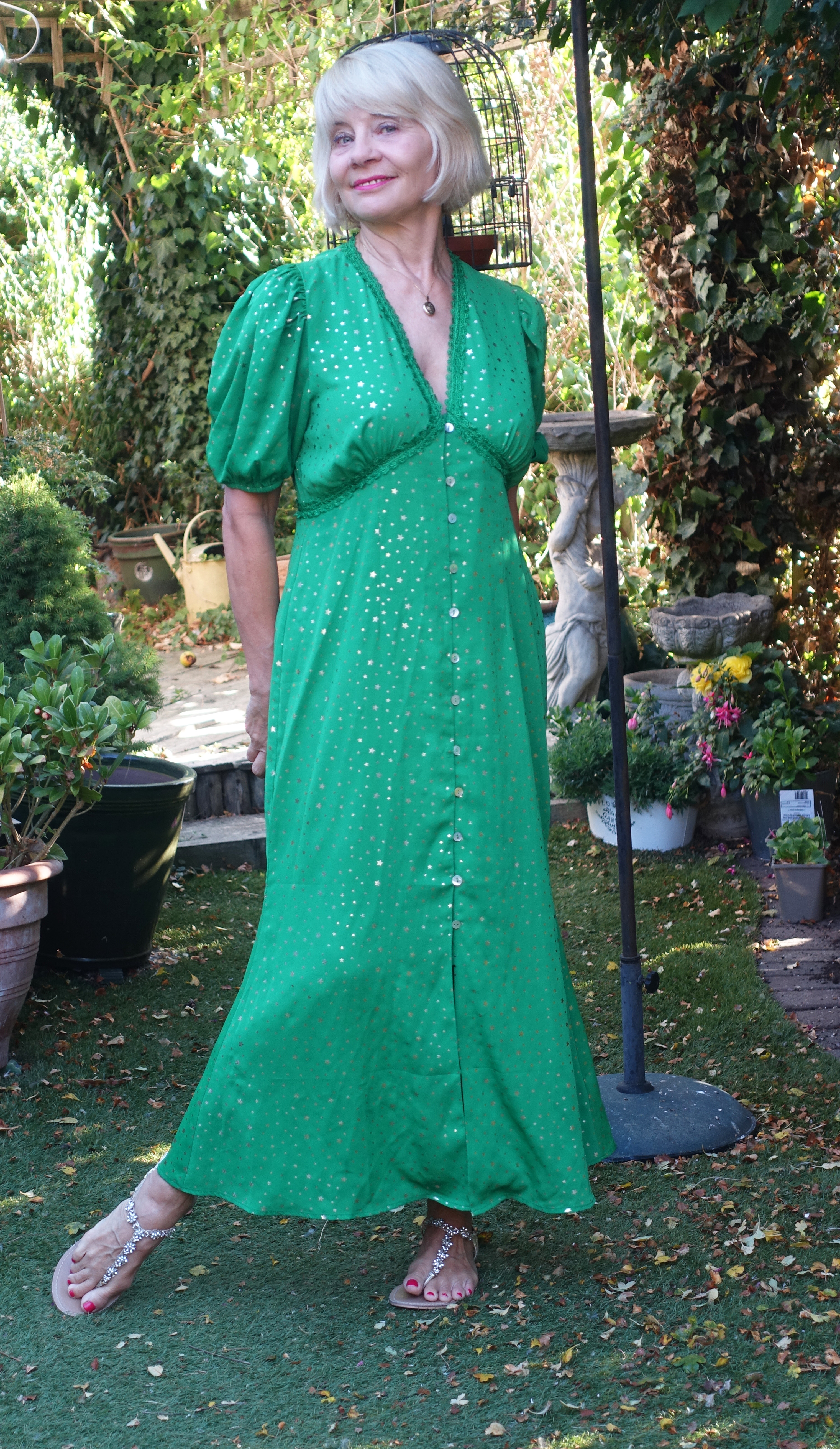 Gail Hanlon from style blog is This Mutton in green maxi dress from Asos