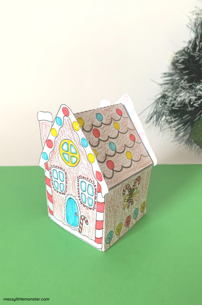 Paper gingerbread house