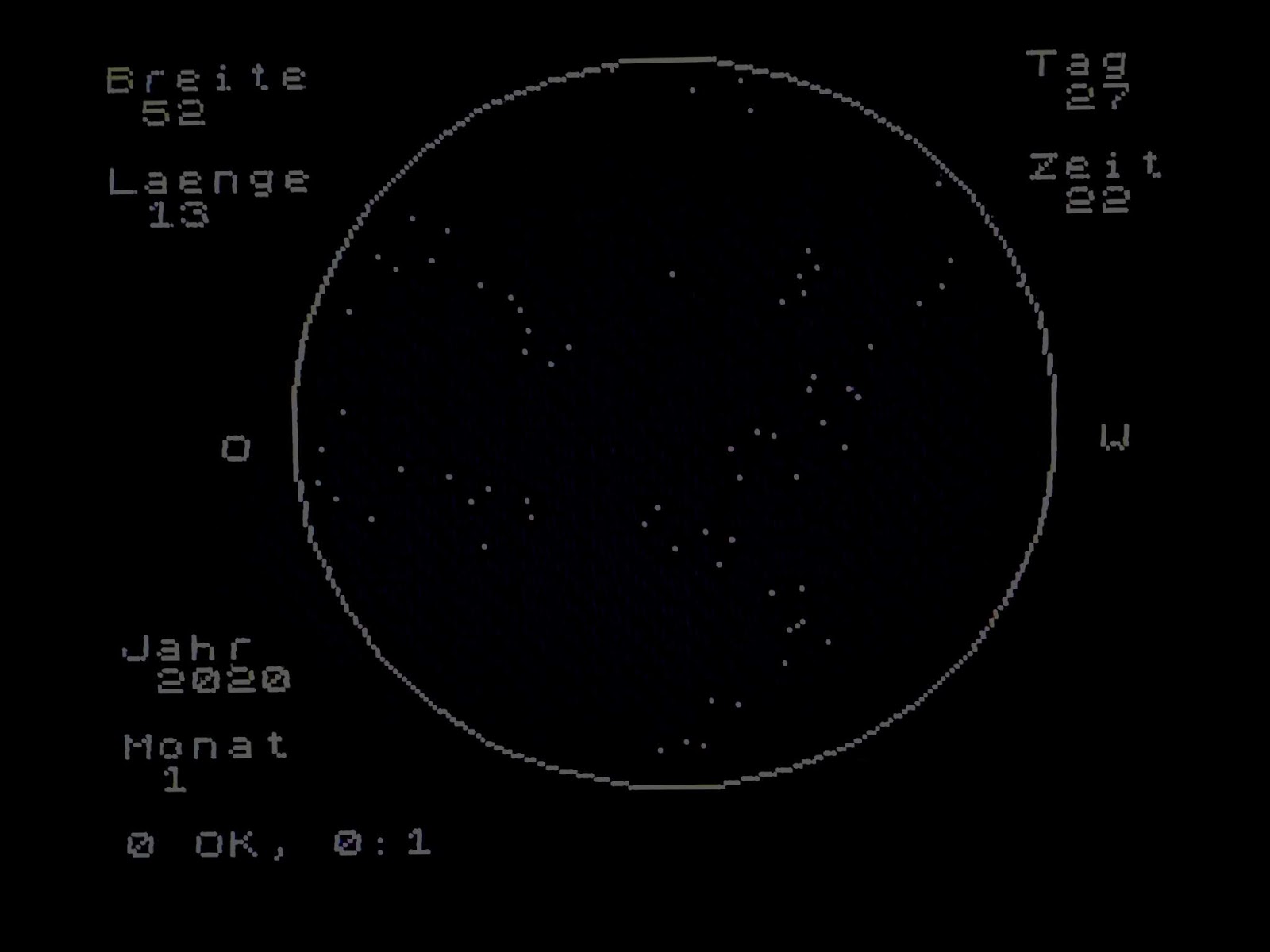 Fixstern-Programm des ZX Spectrum