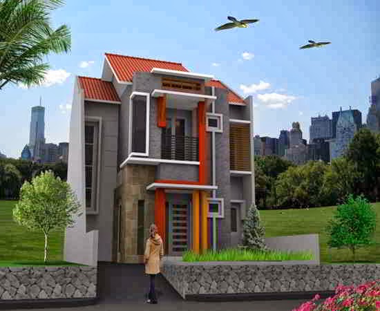 Contoh Desain  Teras  Rumah  Minimalis 2 Lantai  Nuansa Alami 