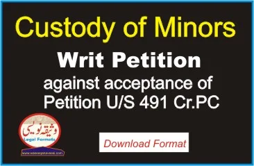 Writ Petition for custody of minors