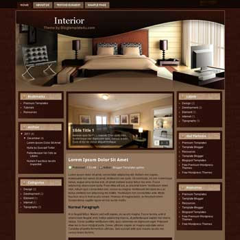 Interior Blogger Template. free home decoration blogger template