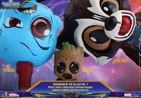 Guardians of the Galaxy Vol. 2 Space Traveling Edition Cosbaby Set by Hot Toys x Marvel - Rocket Raccoon, Groot & Yondu