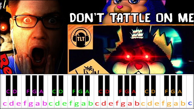Tattletail Song - Don't Tattle On Me Remix by The Living Tombstone Piano / Keyboard Easy Letter Notes for Beginners