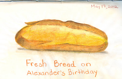 Bread drawing by ©Ana Tirolese