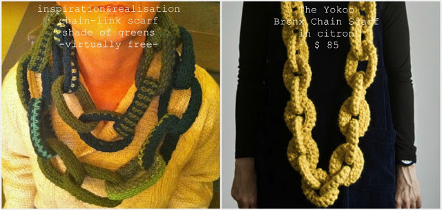 chunky chain crochet scarf, chunky chain, diy