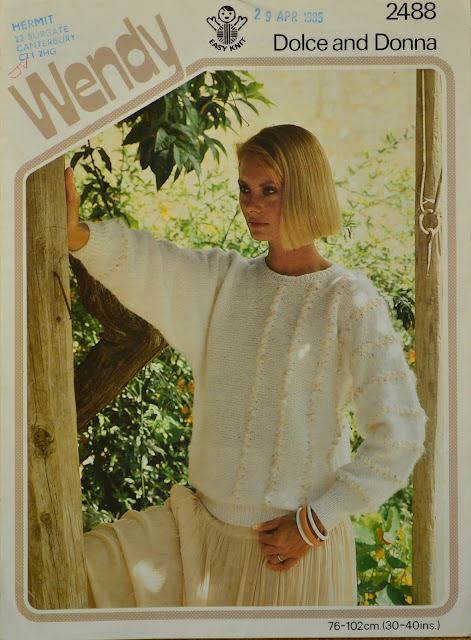 Vintage 1980s Knitting Pattern - Wendy Pattern 2488 Ladies' Dolman Sweater