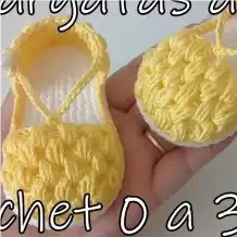 Alpargatas Bebé a Crochet