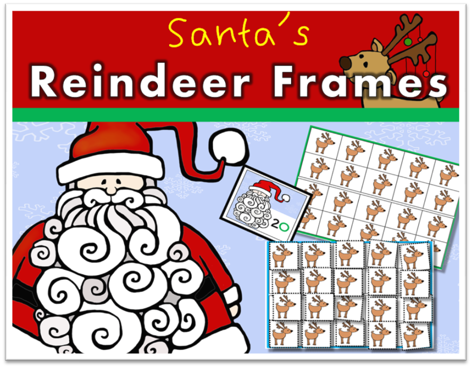 http://www.teacherspayteachers.com/Product/Santas-Reindeer-Frames-Math-Center-Activities-Numbers-1-to-20-1604415