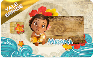 Tarjeta con forma de Visa de Moana Bebé.