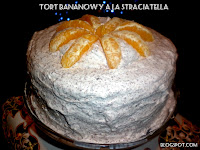 "Tort bananowy a la stracciatella"