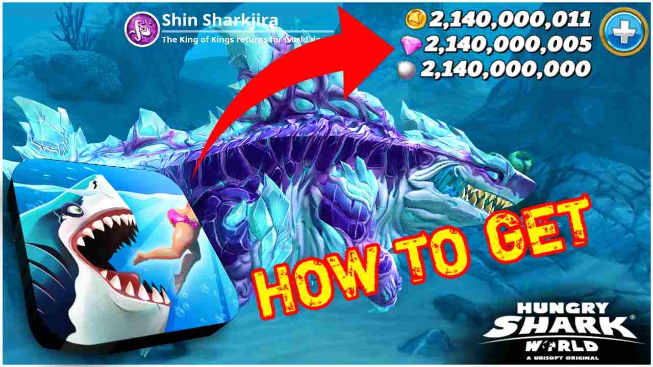 HOW TO GET UNLIMITED COINS, GEMS AND PEARLS IN Hungry Shark World
