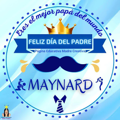 Solapín Nombre Maynard para redes sociales por Día del Padre