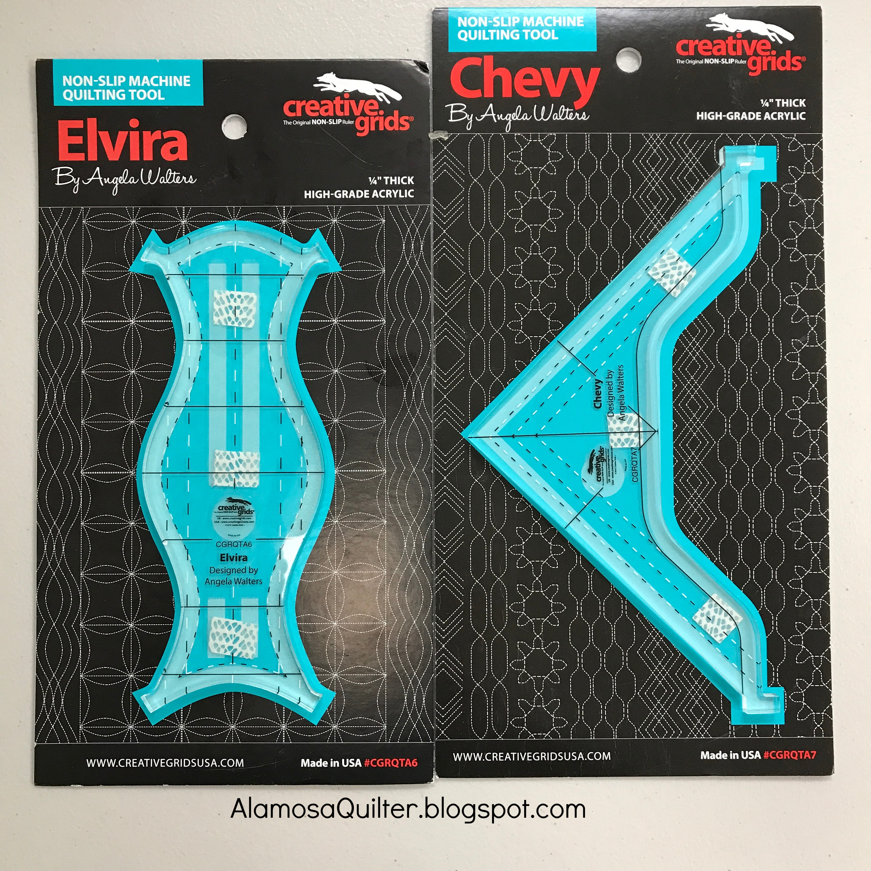 Chevy Creative Grids Non-Slip Free Motion Quilting Tool / Ruler SEE VIDEO