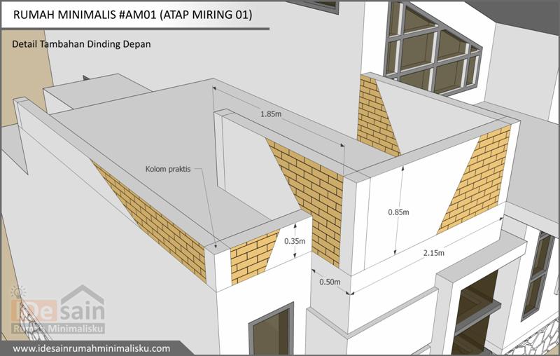 Download Gambar Kerja Desain  Rumah  Minimalis  3 Kamar AM01