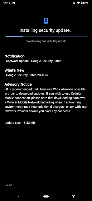 Nokia 7.2 receiving July 2020 Android Security patch