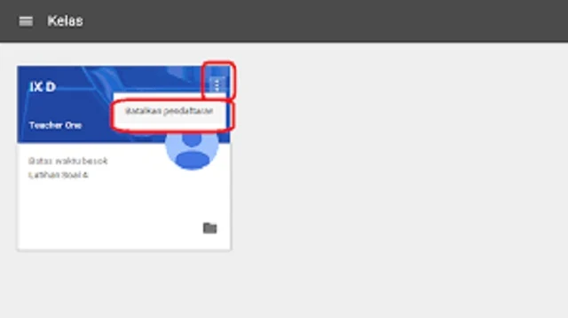 cara keluar dari kelas google classroom