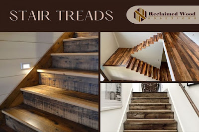 reclaimed wood stair treads