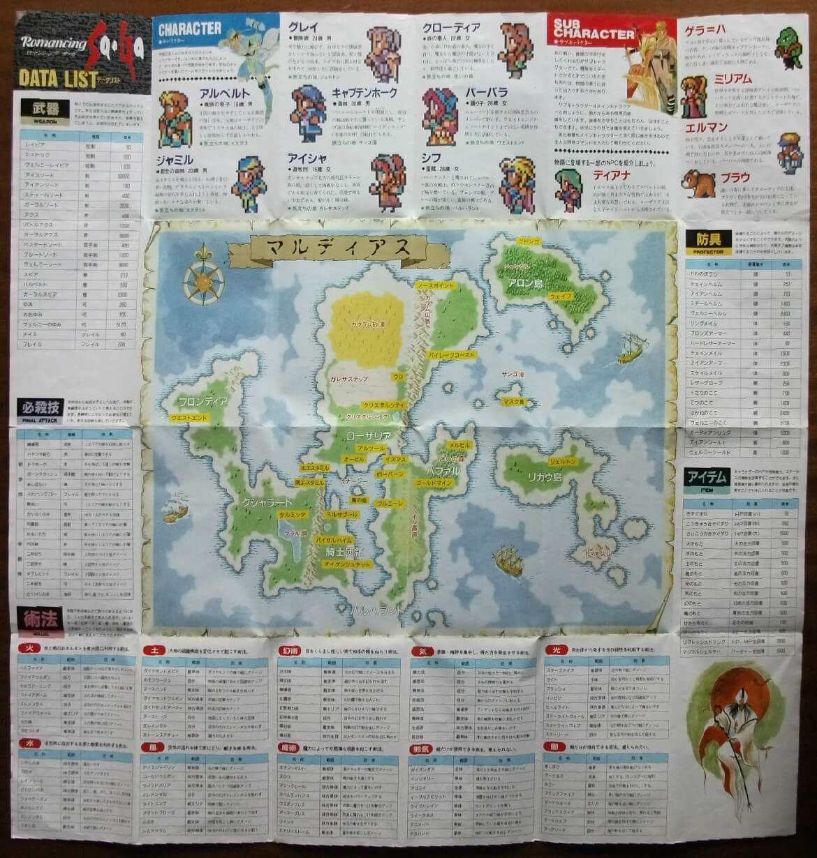El Pequeño Rincón de los Grandes RPG - Romancing Saga - Manual poster cara mapa