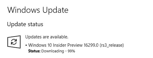 Windows 10-Escrow Build 16299