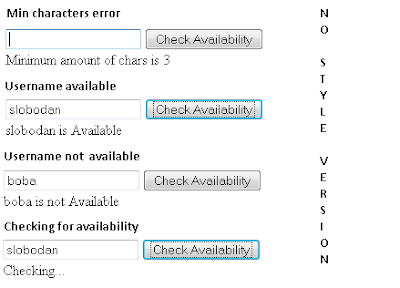 Checking username availability