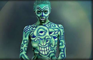 Picasso-Style Body Painting