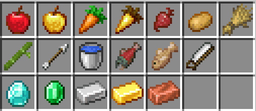 Items allowed in the barrel.