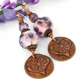 https://www.shadowdogdesigns.com/product/copper-hearts-flowers-earrings-pink-purple-lampwork-handmade-jewelry?tid=315