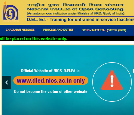 NIOS D.El.Ed Admit Card 2019 for 4th Exam released @ nios.ac.in, see how to download