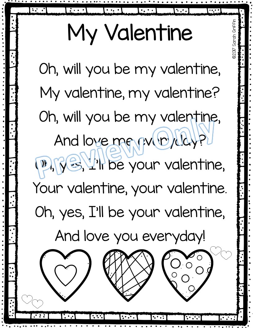 valentines day poems for kids my valentine