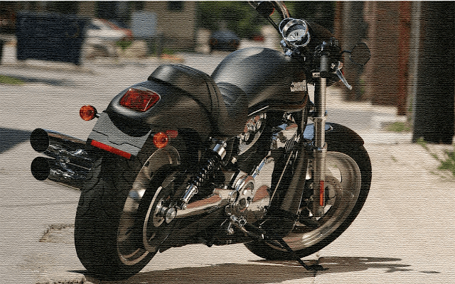 Back-View-Of-Harley-Davidson-