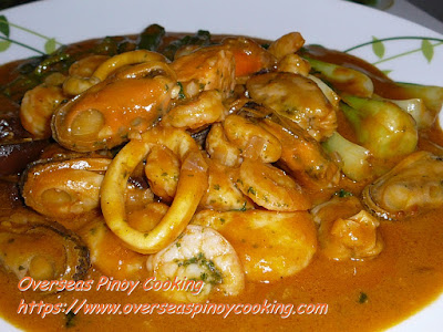 Marinara Seafood Mix Kare Kare Recipe