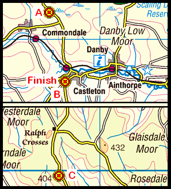 Map of the Brown Hill - Castleton area